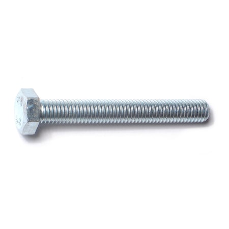 Midwest Fastener Class 8.8, M8-1.25 Hex Head Tap Bolt, Zinc Plated Steel, 60 mm L, 10 PK 78343